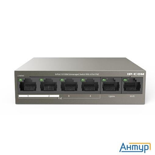 Ip-com F1106p-4-63w Коммутатор Poe неуправляемый 6-ports 10/100 Mbps Base-tx / 4-ports Poe (poe бюдж