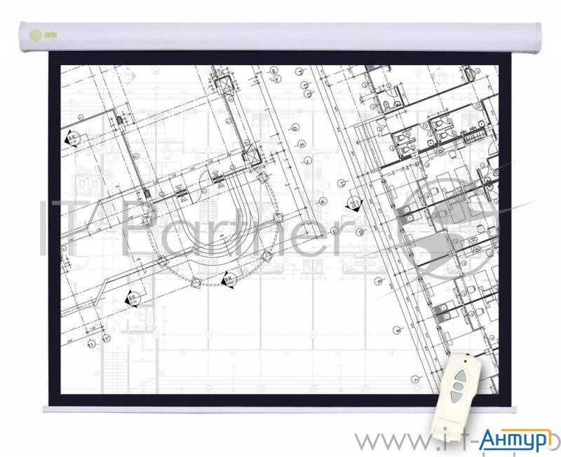 Экран Cactus 180x180см Motoscreen Cs-psm-180x180 1:1 настенно-потолочный рулонный белый (моторизован
