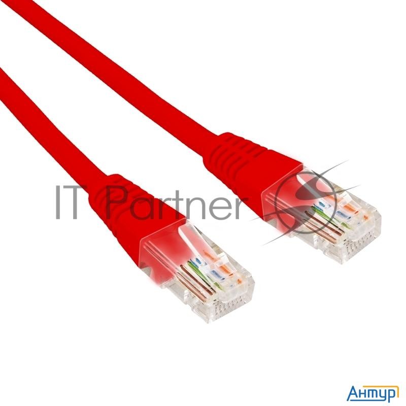 Патч-корд U/utp, Cat 5e, Rj45-rj45, 26awg, Zh нг(А)-hf, красный, 0,5м  Rexant