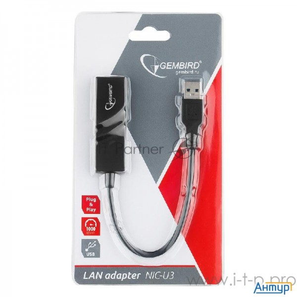 Сетевой адаптер Ethernet Gembird Nic U3 Usb 3.0   Fast Ethernet Adapter