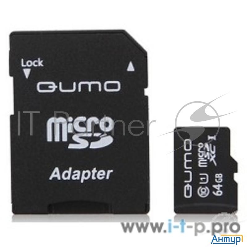 Micro Securedigital 64gb Qumo Qm64gmicsdxc10u1 {microsdxc Class 10 Uhs-i, Sd Adapter}