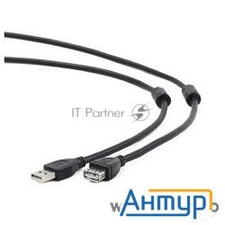Кабель Gembird/cablexpert Ccf2-usb2-amaf-10 Usb 2.0  Pro Am/af, 3м, экран, 2феррит.кольца, черный, п