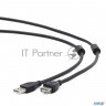 Кабель Gembird/cablexpert Ccf2-usb2-amaf-10 Usb 2.0  Pro Am/af, 3м, экран, 2феррит.кольца, черный, п