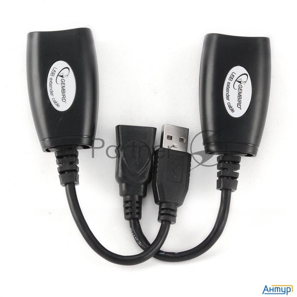 Кабель Gembird Uae-30m Usb 2.0 кабель удлинительный Am/af/rj45fx2  по витой паре