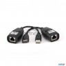 Кабель Gembird Uae-30m Usb 2.0 кабель удлинительный Am/af/rj45fx2  по витой паре