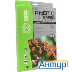 Cs-ga4200100 Фотобумага Cactus Cs-ga4200100 глянцевая, А4, 200 г/м2, 100 листов