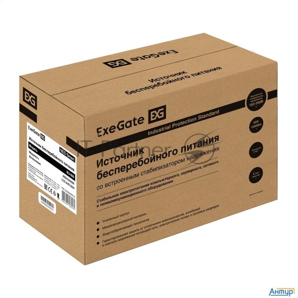 ИБП Exegate Neo Smart Bu-800.lcd.avr.5sh <800va/480w, цветной Lcd-дисплей, Avr, 5*schuko, Black>
