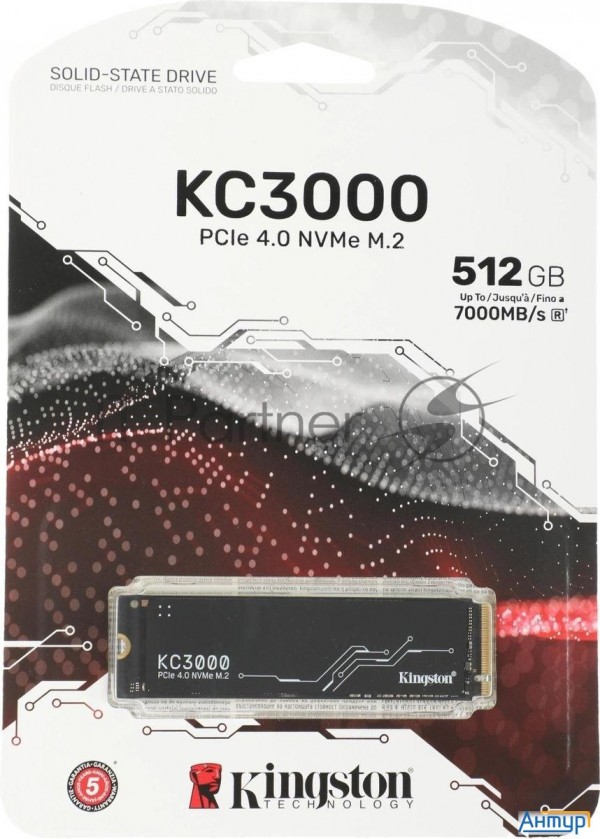 Накопитель Ssd M.2 Kingston 512gb Kc3000 Series <skc3000s/512g> (pci-e 4.0 X4, Up To 7000/3900mbs, 9