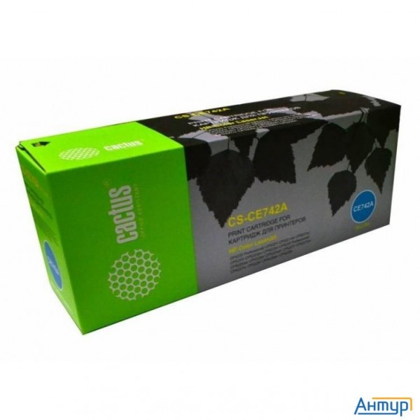 Cactus Cs-ce742a Картридж лазерный желтый (7300стр.) для Hp Lj Cp5220/cp5221/cp5223/cp5225