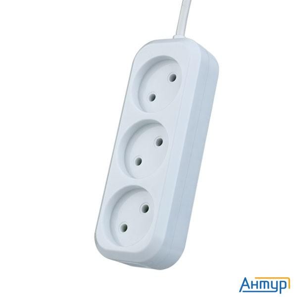 Perfeo Сетевой удлинитель без заземления "ru Power",pf_b4064 (7,0м, 3 розетки, белый (Р16-012))