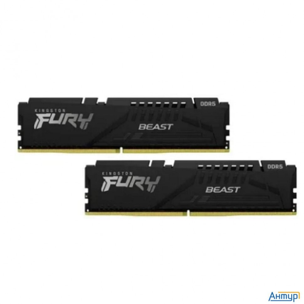 Память Ddr5 2x32gb 5200mhz Kingston Kf552c36bbek2-64 Fury Beast Black Expo Rtl Gaming Pc5-41600 Cl36