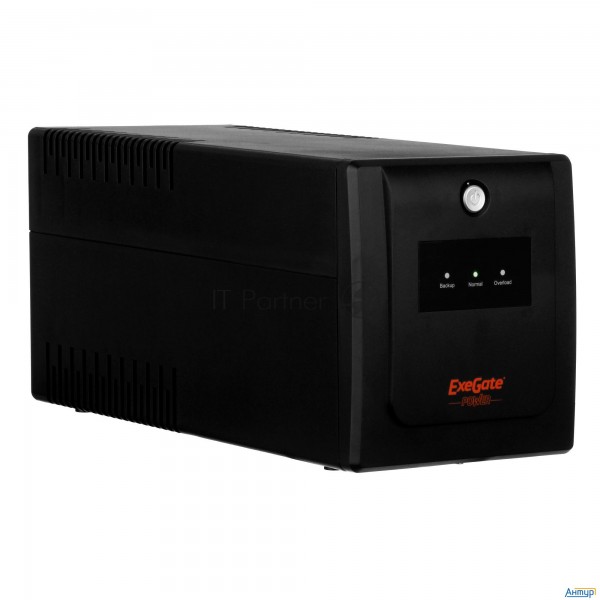 Источник бесперебойного питания Exegate Ep212518rus Power  Back Unb-1000  <1000va, Black, 4 евророзе