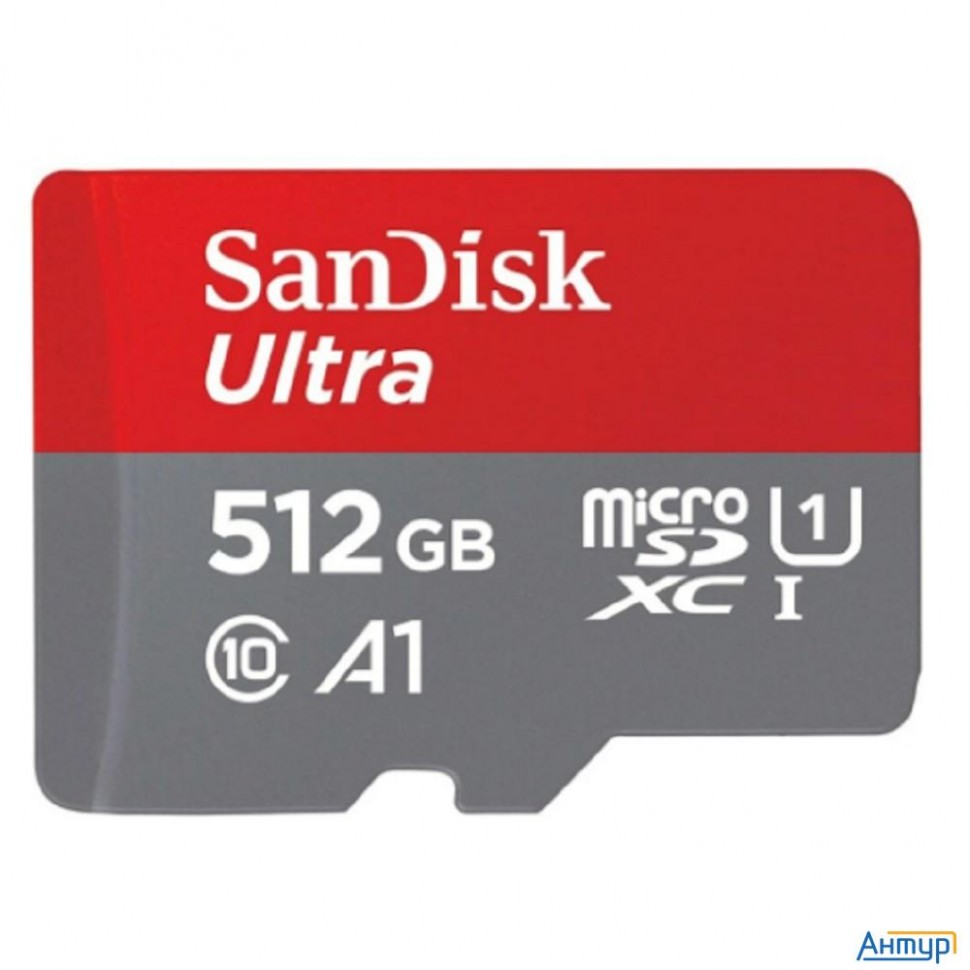 Micro Securedigital 512gb Sandisk Ultra Class 10, Uhs-i,  R 150 МБ/с, <sdsquac-512g-gn6mn> адаптер н