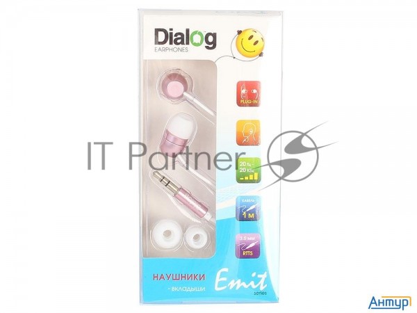 Наушники Ep-f57 Pink Dialog розовая