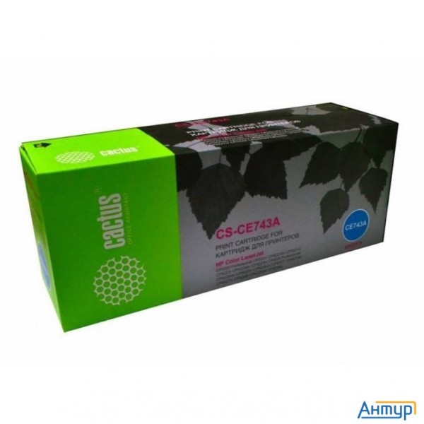Cactus Cs-ce743a Картридж лазерный пурпурный (7300стр.) для Hp Lj Cp5220/cp5221/cp5223/cp5225