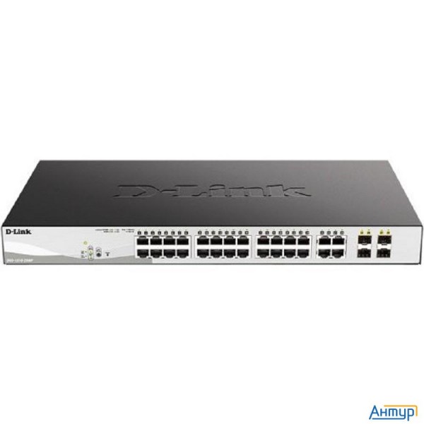 D-link Dgs-1210-28mp/f4a Настраиваемый L2 коммутатор с 24 портами 10/100/1000base-t и 4 комбо-портам