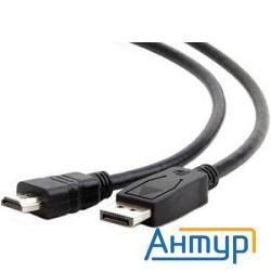 Кабель Displayport-hdmi Gembird/cablexpert  1,8м, 20m/19m, черный, экран, пакет (cc-dp-hdmi-6)