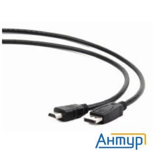 Cablexpert Кабель Displayport->hdmi, 7.5м, 20m/19m, черный, экран, пакет (cc-dp-hdmi-7.5m)