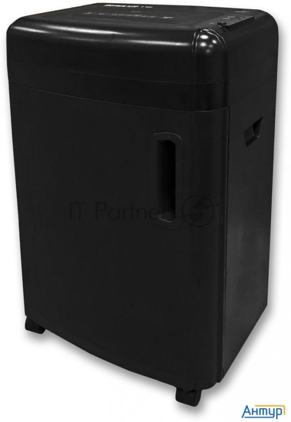 Шредер Office Kit S180 (0,8х1) черный (секр.p-7)/фрагменты/5лист./32лтр./пл.карты/cd