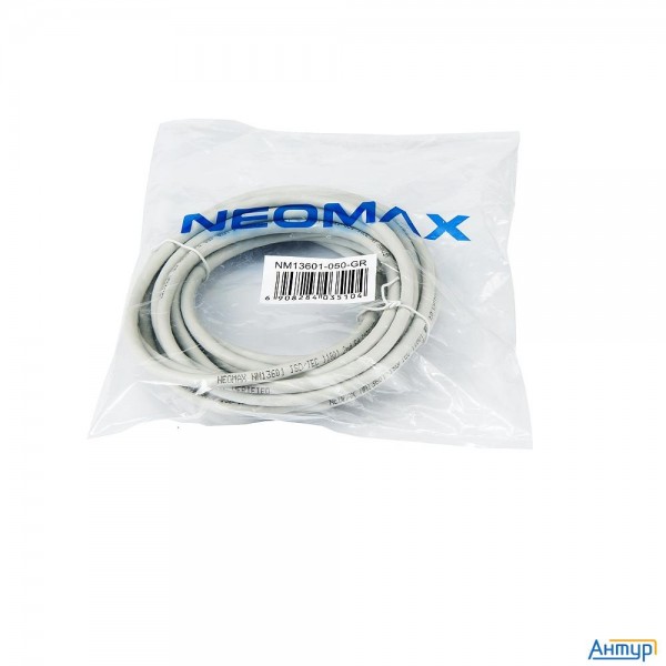 Neomax (nm13601-050) Шнур коммут. Utp 5 м, Cat.6, серый, многожильный