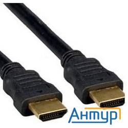 Hdmi Кабель Gembird/cablexpert , 1м, V1.4, 19m/19m, плоский кабель, черный, позол.разъемы, экран (cc