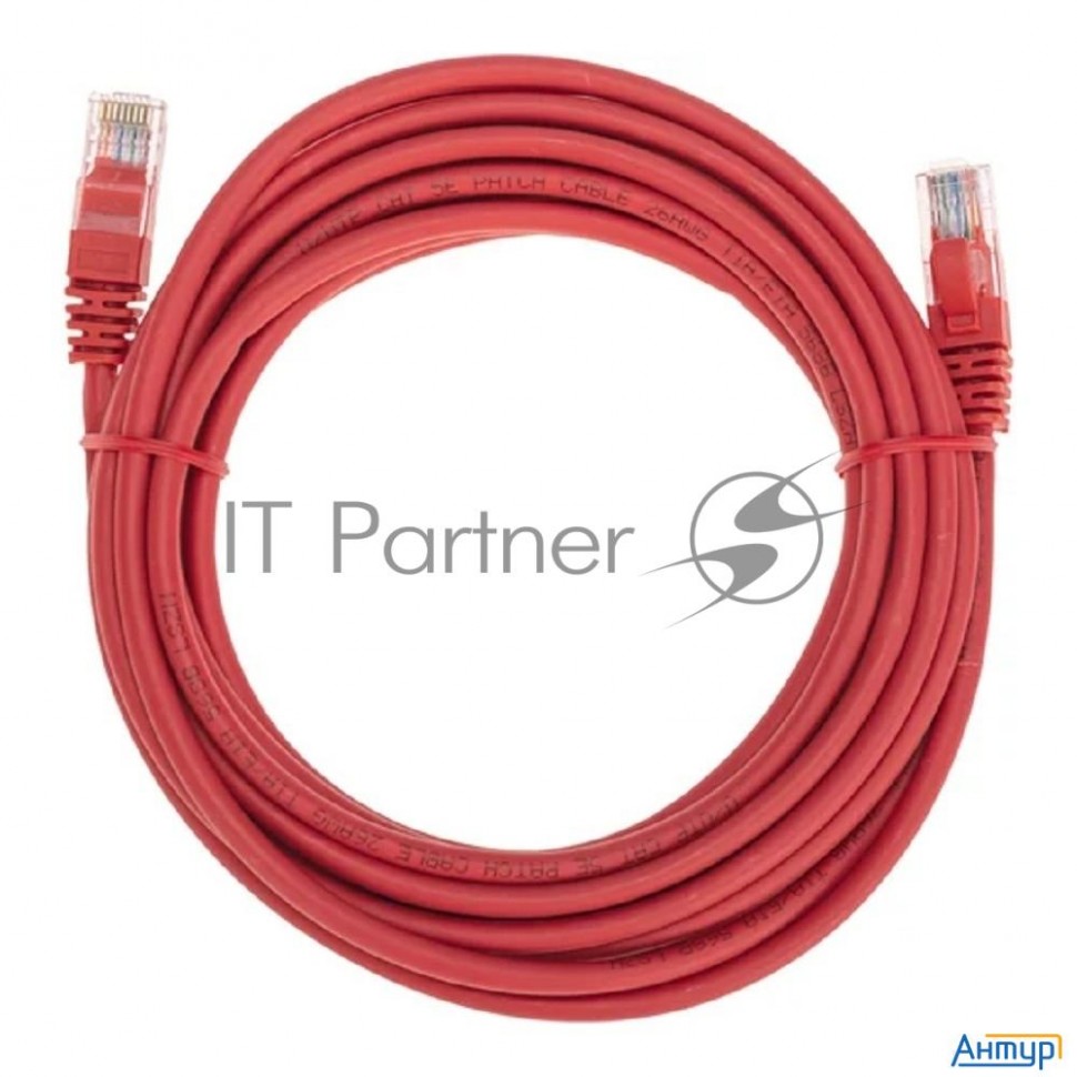 Патч-корд U/utp, Cat 5e, Rj45-rj45, 26awg, Zh нг(А)-hf, красный, 5м  Rexant