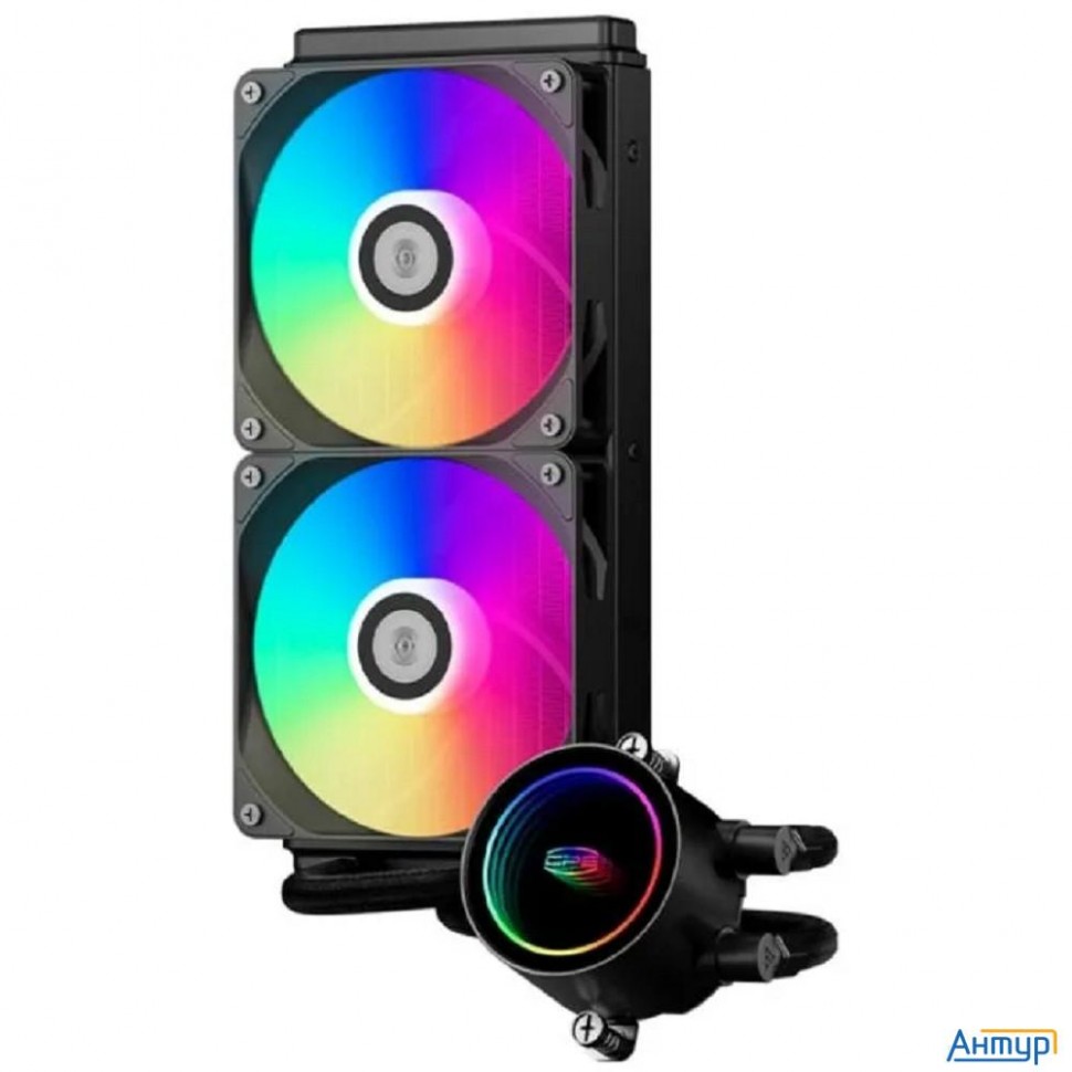 Система охлаждения/ Pccooler Da240 Argb Bk (270w, 240mm, Black, Argb/ Fans: 2x120mm, 73.6cfm, -dba,
