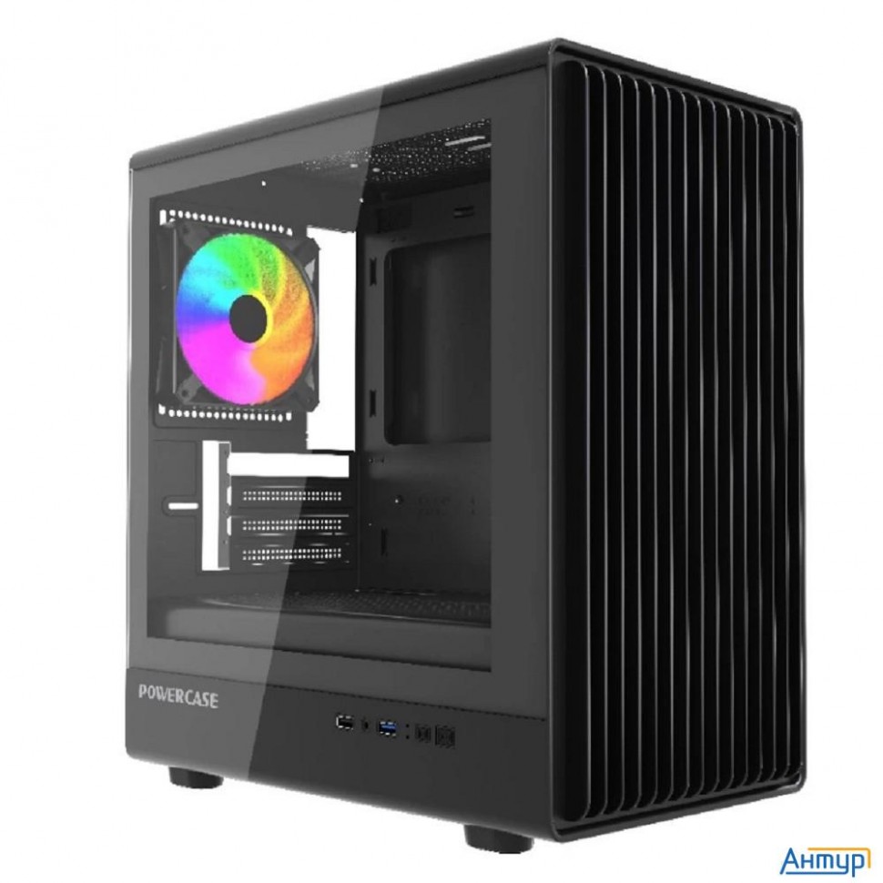Powercase Корпус Mistral Micro C4b Argb, Tempered Glass, 4x 120mm Argb Pwm Fan, чёрный, Matx  (cmmcb