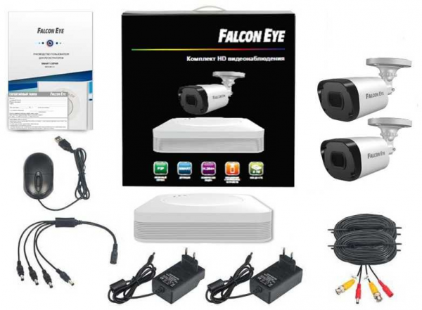 Falcon Eye Fe-104mhd Kit Light Smart Комплект видеонаблюдения 4-х канальный гибридный(ahd,tvi,cvi,ip