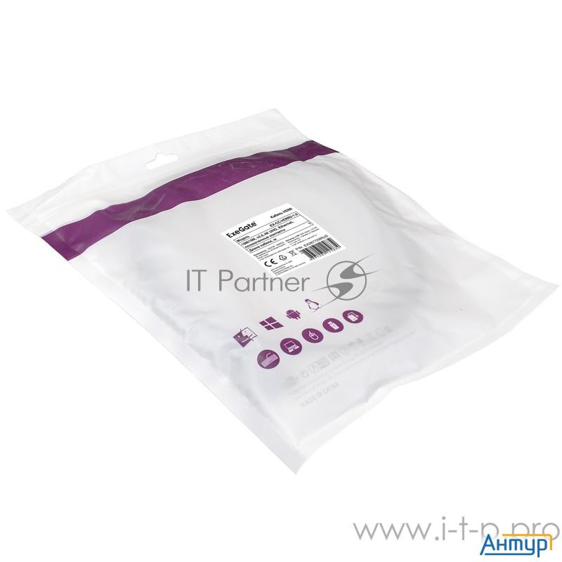 Кабель Hdmi Exegate Ex287729rus Ex-cc-hdmi2-1.0 (19m/19m, V2.0, 1м, 4k Uhd, Ethernet, позолоченные к