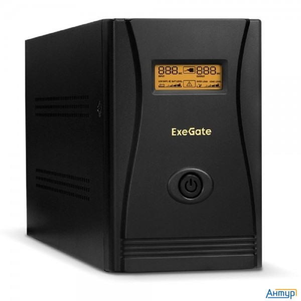 Exegate Ep285503rus ИБП Exegate Specialpro Smart Llb-1500.lcd.avr.euro.rj <1500va/950w, Lcd, Avr, 4