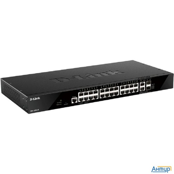 D-link Dgs-1520-28/a1a Управляемый L3 стекируемый коммутатор с 24 портами 10/100/1000base-t, 2 порта