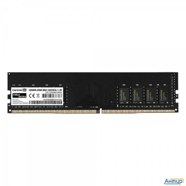 Exegate Ex293813rus Модуль памяти Exegate Value Dimm Ddr4 8gb <pc4-25600> 3200mhz