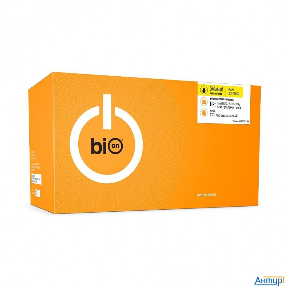Bion Bcr-cf402x Картридж для Hp{ Color Laserjet Pro M252n/m252dn/mfp277dw/277n} (2300  стр.), Желтый