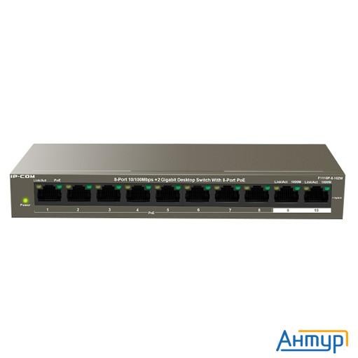 Ip-com F1110p-8-102w Коммутатор Poe неуправляемый 8-ports 10/100 Mbps Base-tx + 2-ports 10/100/1000