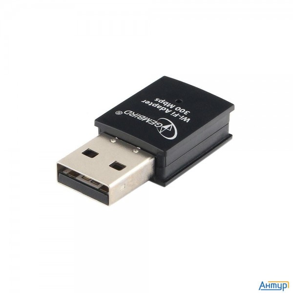 Gembird Сетевой адаптер Wifi 300 Мбит, мини, Usb, 802.11b/g/n, Rtl8192eu (wnp-ua-005)