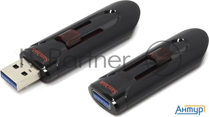 Флеш Диск Sandisk 128gb Cruzer Glide Sdcz600-128g-g35 Usb3.0 черный/красный