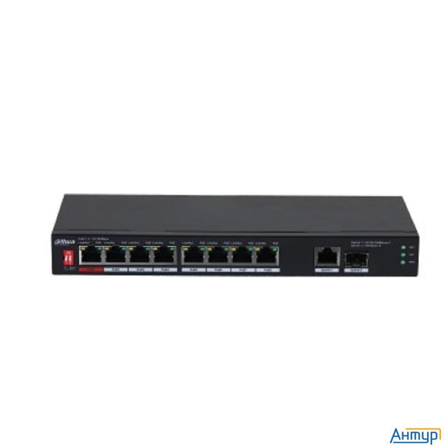 Dahua Dh-pfs3110-8et1gt1gf-96 10-портовый неуправляемый коммутатор с Poe, 8xrj45 10/100mb Poe, 1xrj4