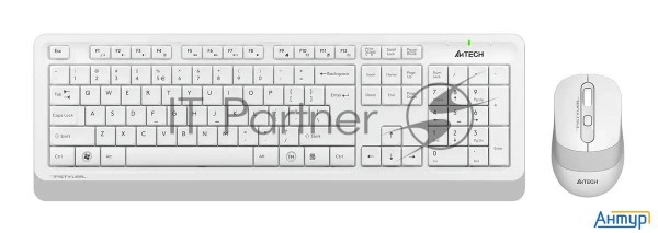 Клавиатура + мышь A4tech Fstyler Fg1010s клав:белый/серый мышь:белый/серый Usb беспроводная Multimed