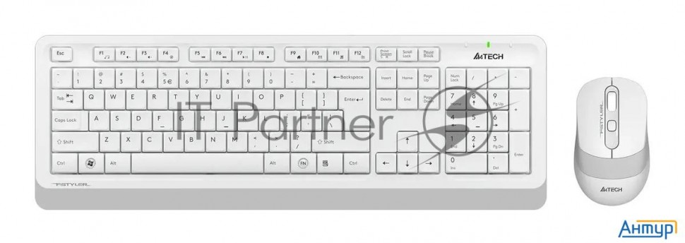 Клавиатура + мышь A4tech Fstyler Fg1010s клав:белый/серый мышь:белый/серый Usb беспроводная Multimed