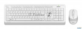 Клавиатура + мышь A4tech Fstyler Fg1010s клав:белый/серый мышь:белый/серый Usb беспроводная Multimed