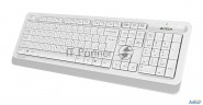 Клавиатура + мышь A4tech Fstyler Fg1010s клав:белый/серый мышь:белый/серый Usb беспроводная Multimed