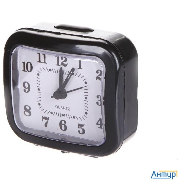 Perfeo Quartz часы-будильник "pf-tc-004", прямоугольные 8*7,5 см, чёрные