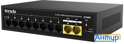 Коммутатор Tenda S110pc 10port 10/100m