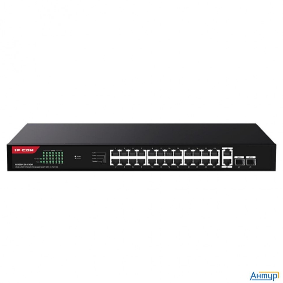 Ip-comg1128p-24-410w Неуправляемый гигабитный Poe коммутатор Ethernet 26ge+2sfp с 24 портами Poe