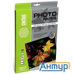 Cs-ma422050ds Фотобумага Cactus Cs-ma422050ds матовая двусторонняя, А4, 200 г/м2, 50 листов