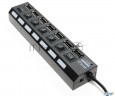 Концентратор Usb 5bites Hb27-203pbk 7*usb2.0 / БП 5В-2А / 1m / Black