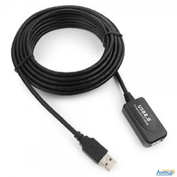 Cablexpert Uae016-black Кабель удлинит. Usb 2.0 активный Am/af, 4.8м, черный, пакет