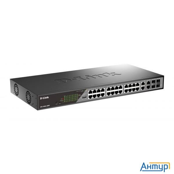 D-link Dss-200g-28mp/a1a Настраиваемый L2 коммутатор с 24 портами 10/100/1000base-t и 4 комбо-портам
