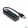 Usb-Хаб (концентратор) 4-в-1 Exegate Dub-4tp (кабель-адаптер Usb3.0 --> 4xusb3.0, Plug&play, черный)